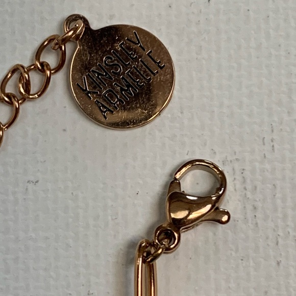 Kinsley Armelle Rose Gold Lync Necklace RETIRED Design Paperclip Chain - Picture 5 of 9